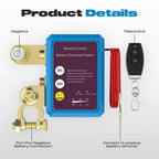 12V 240A Car Battery Disconnect Switch Wireless Remote Control