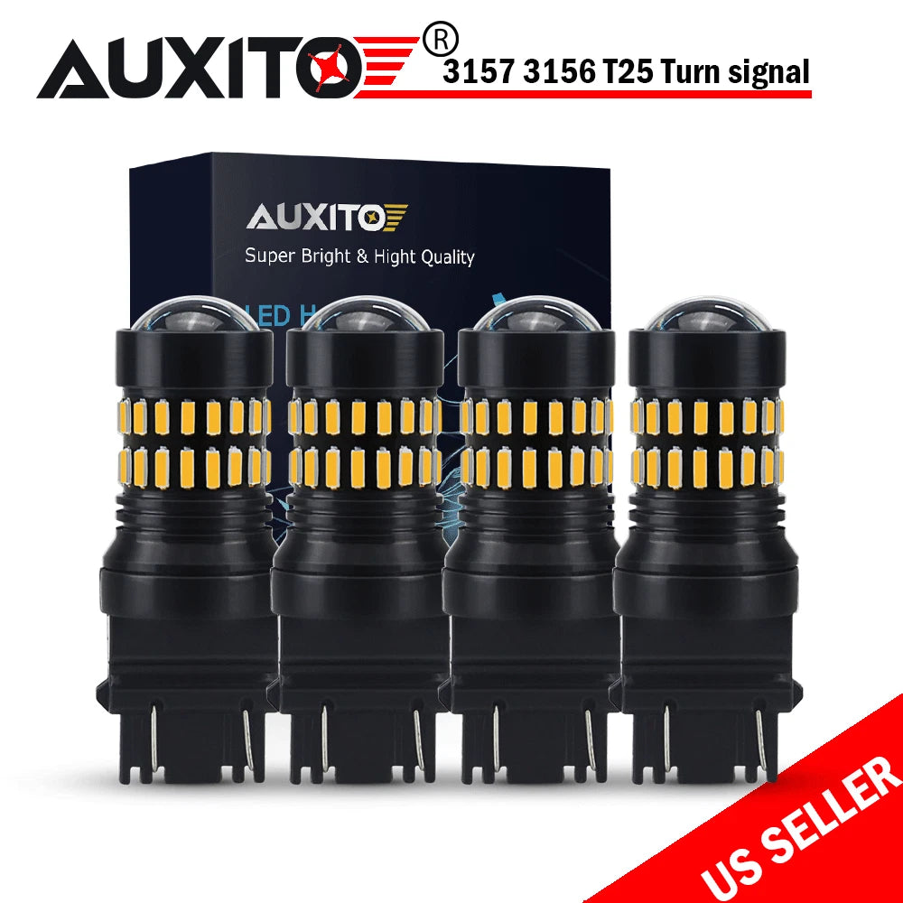 Set of 4 LED Amber Yellow Turn Signal Bulbs