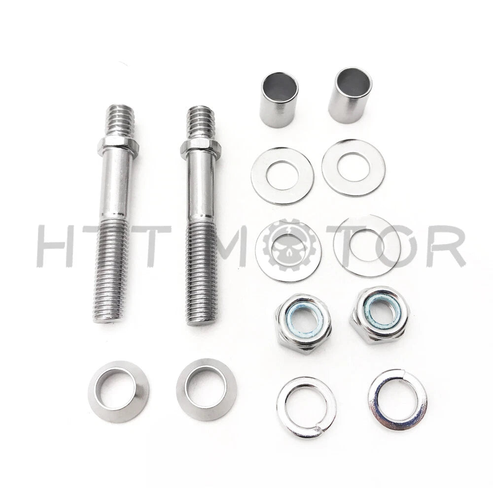 Chrome Tapered Teardrop Rearview Short Stem Mirrors for Harley Motorcycle
