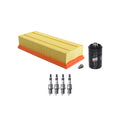 Wix Engine Air Oil Filters & NGK Spark Plug Kit for Jetta Q3 Quattro Tiguan (L4)