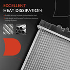Radiator with Oil Cooler for Honda Accord (1995–1997) Acura CL (1997–1999)