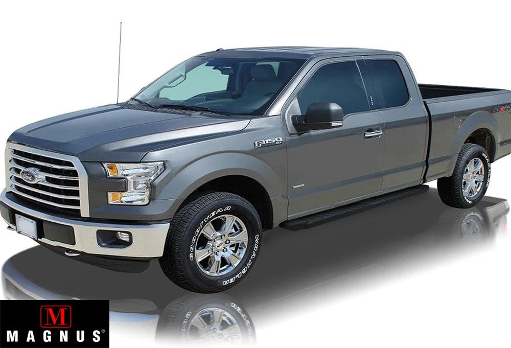 Set of 2 Black Step Nerf Bars for Ford F150 Super Cab (2015-2026)