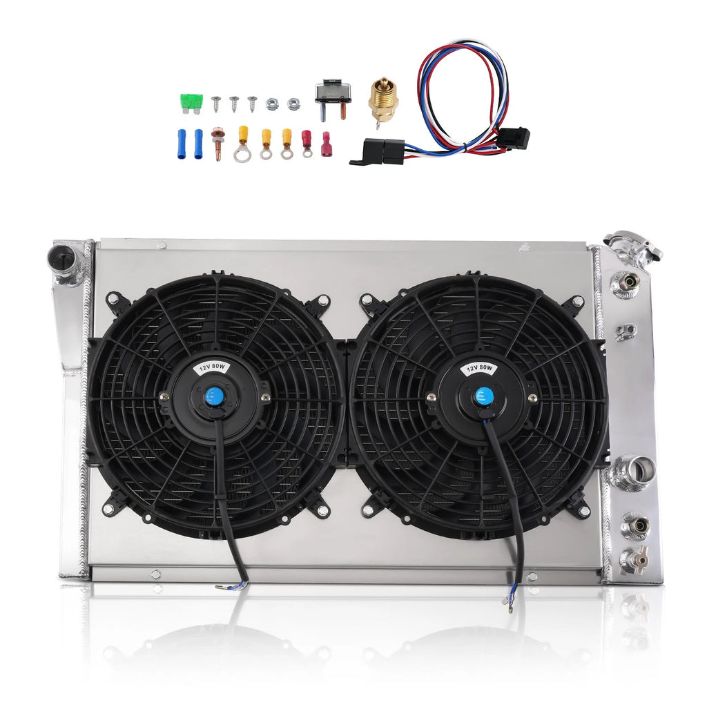 3 Row Aluminum Radiator Fan Assembly for Chevy S10 Blazer V8 (1982–2002)