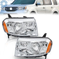 Pair Headlamp for Honda Pilot (2009–2011) Halogen Chrome Assembly