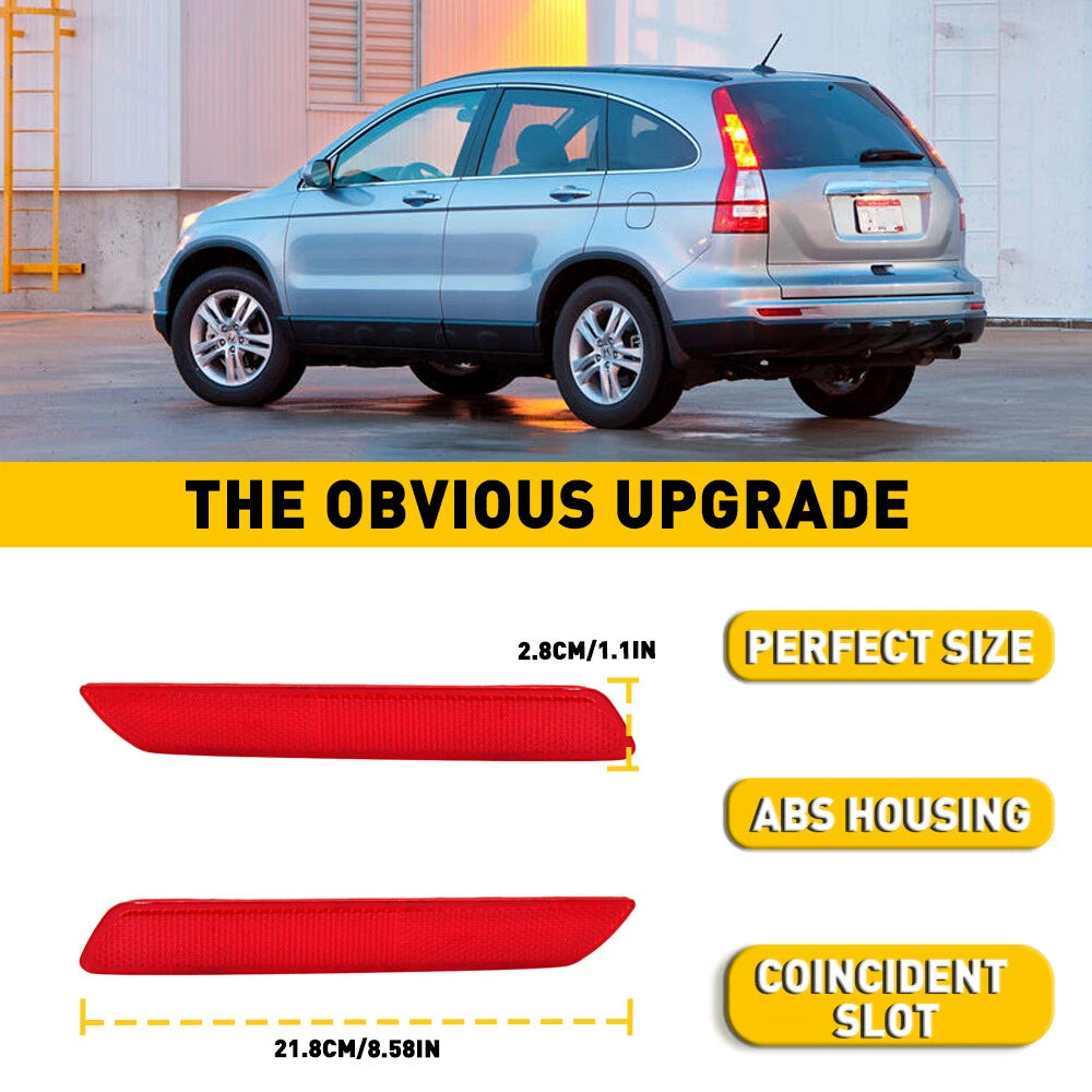 2X Rear Bumper Reflector Light for Honda CR-V (2010–2011)