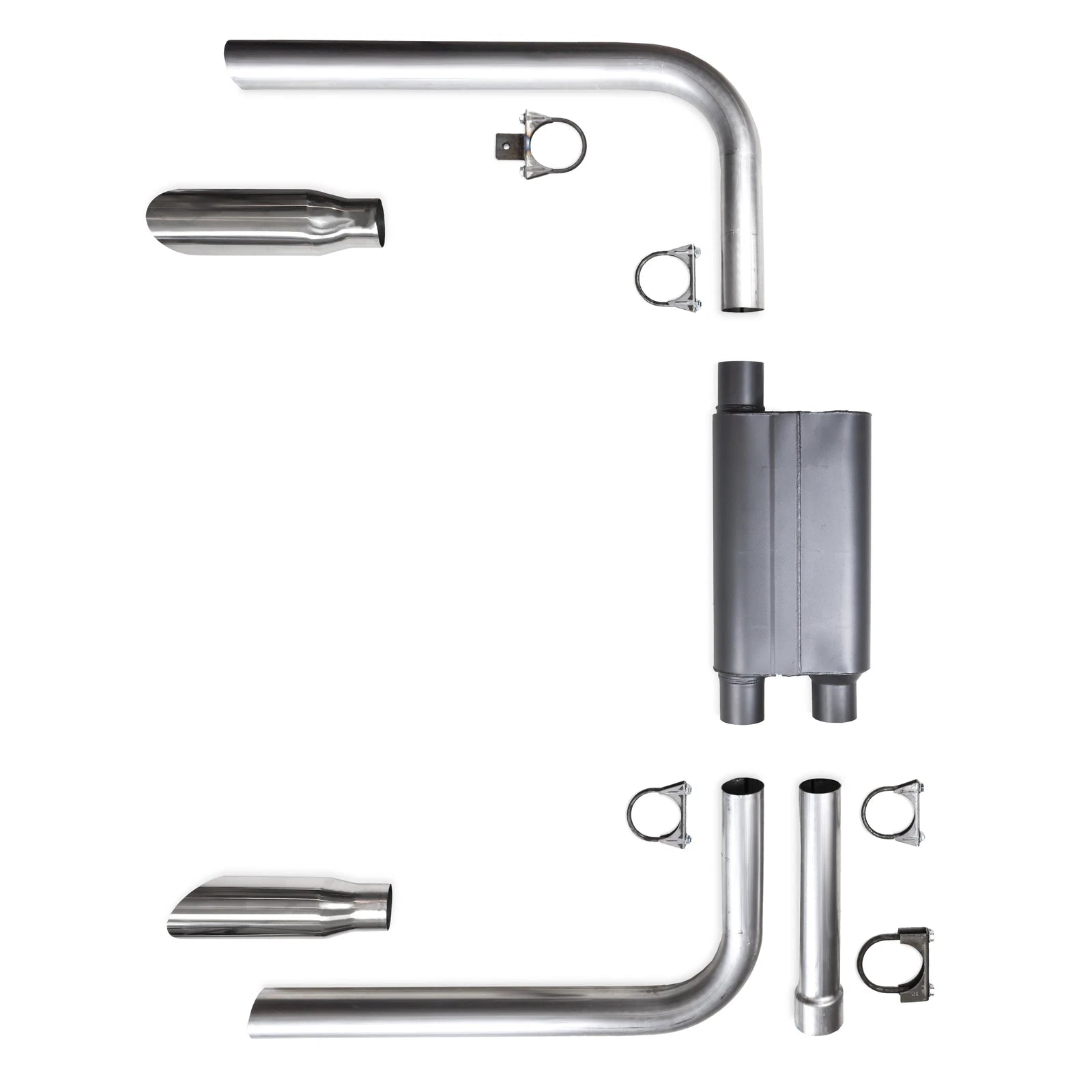 Exhaust System with Chambered Muffler for 82-92 Camaro Firebird