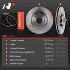 Front Disc Brake Rotors for Hyundai Sonata (2006-2016)