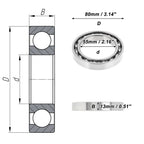 Deep Groove Ball Bearing 55x80x13mm for Scooter Skateboard (P5)