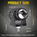 2X LED Headlight Fog Driving Spot Light for Motorcycle