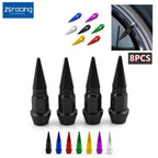 Set of 8 Spike Tire Valve Stem Caps for Truck Bike Wheel