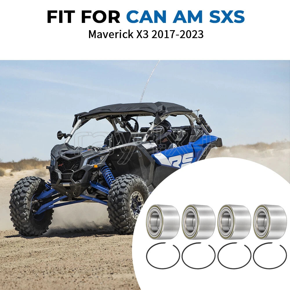 2X Front & 2X Rear Wheel Bearing for Can-Am Maverick X3 MAX R RR 4x4 (2017–2023)