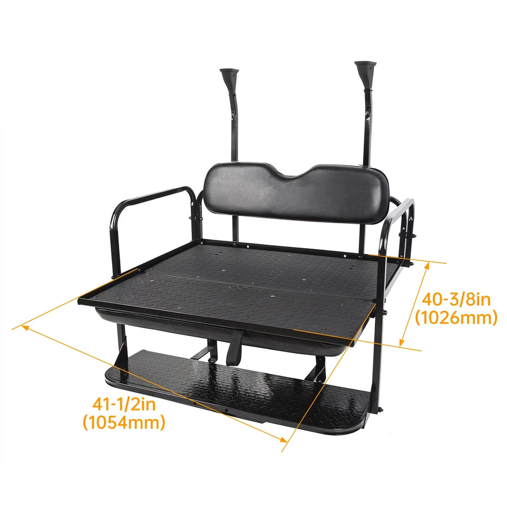 Flip Rear Seat Kit w/Roof Support for Club Car Precedent Tempo (2004–Present)