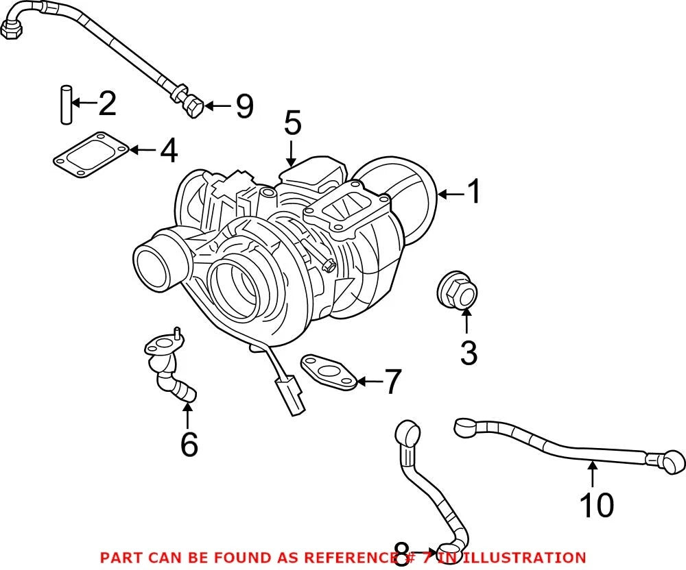 Lower Turbocharger Oil Line Gasket for Dodge Ram 3500 (OEM)