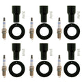Set of 6 Bosch Platinum Spark Plugs & NGK Coil Boots for Avalon ES330 Sienna (2000–2006)