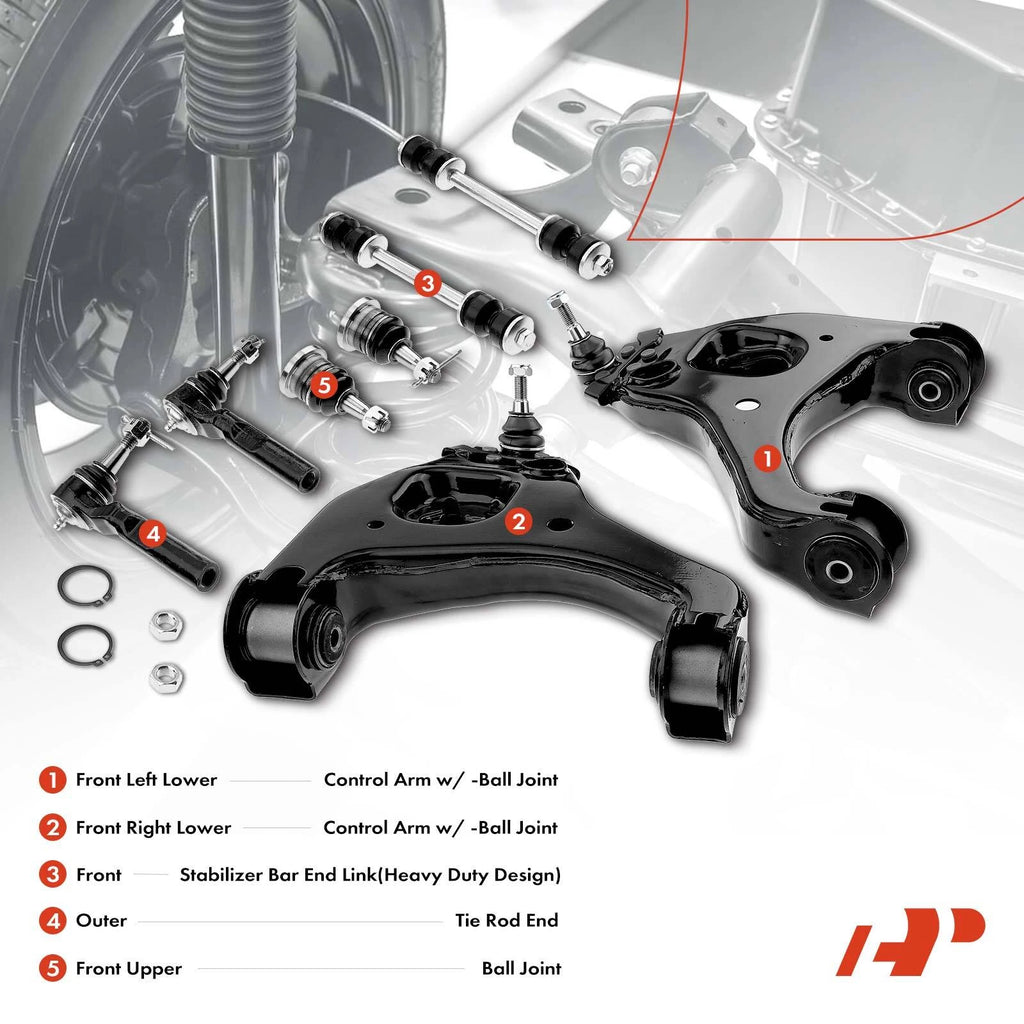 8x Front Control Arm Stabilizer Bar End Link for Chevy Silverado 1500 (2007-2018)