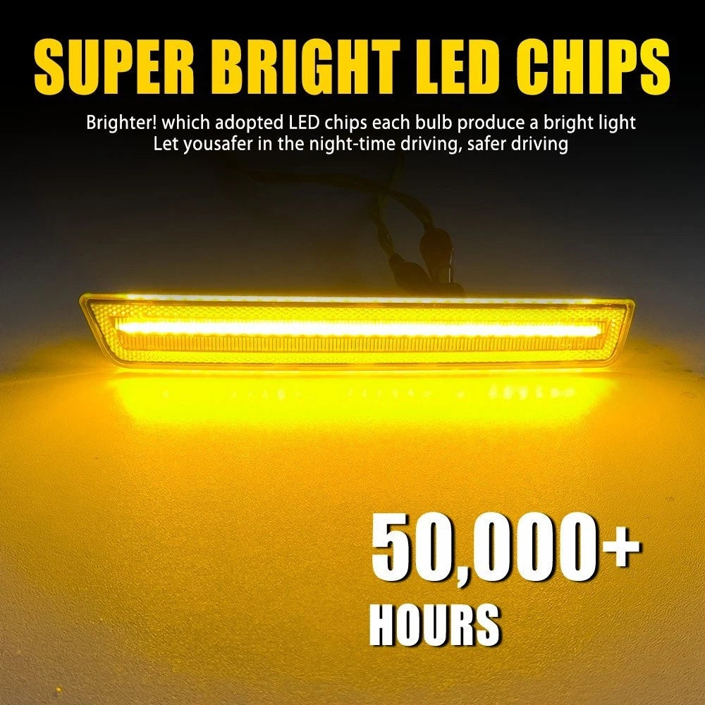Amber Dynamic Front LED Side Marker Light Kit for Dodge Challenger (2015–2023)