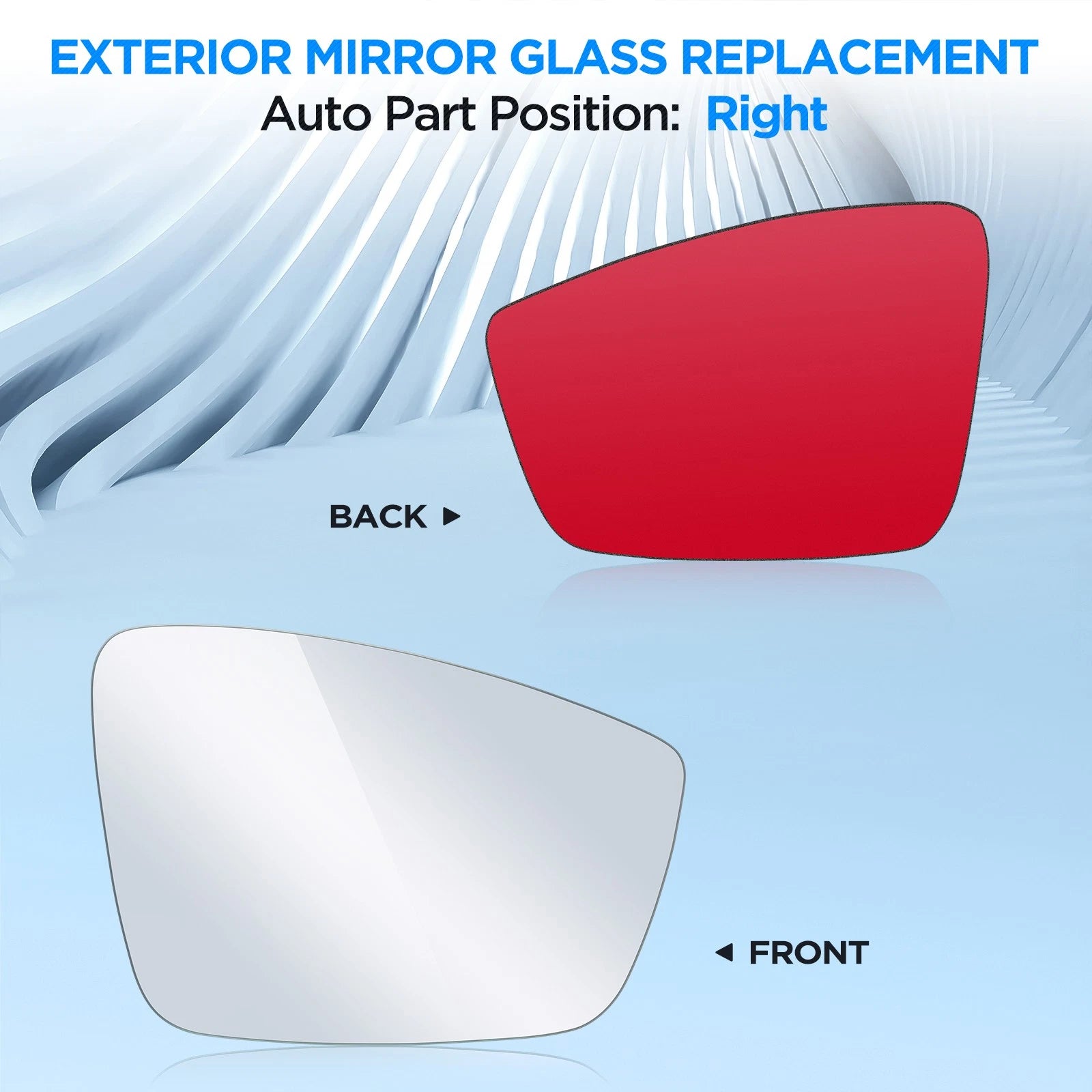 Mirror Glass Replacement for Volkswagen Beetle (2011-2019) Right Side