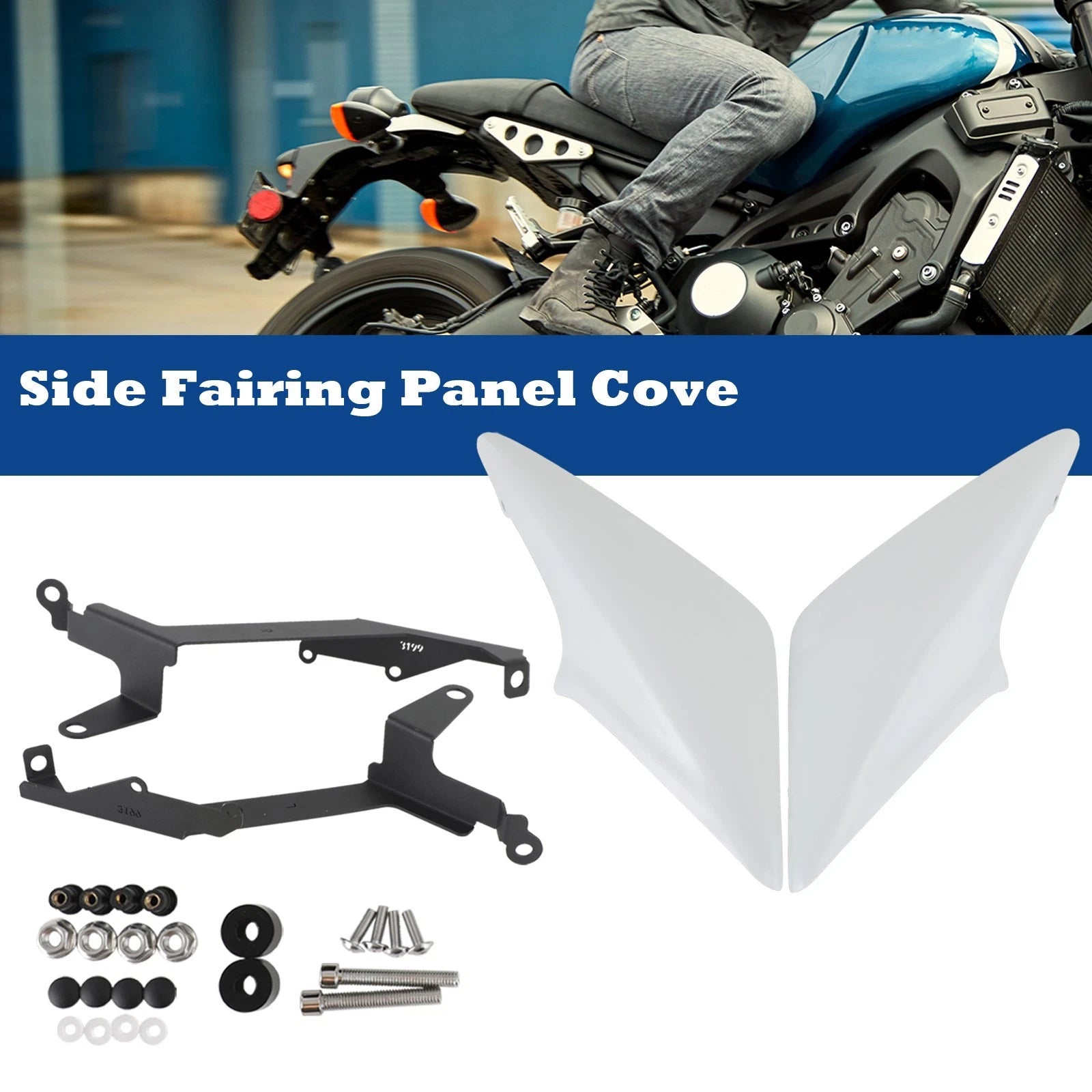 Tail Side Driver Seat Frame Cover for Yamaha XSR 900 (2016–2021) White