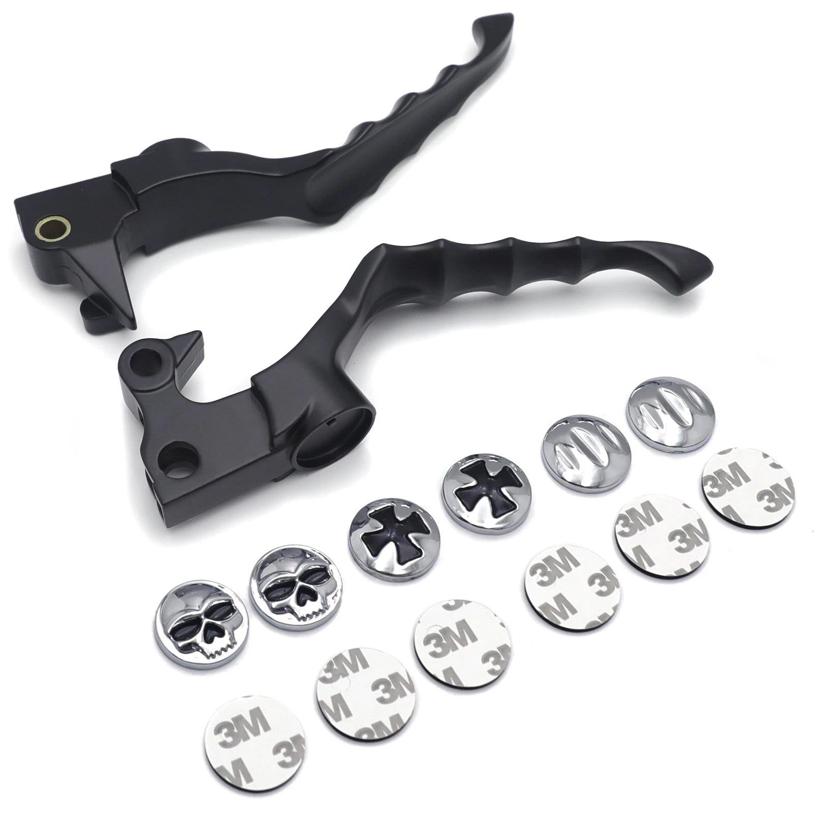 Black Skull Zombie Brake Lever for Harley Forty Eight XL1200X Iron 883 XL883N