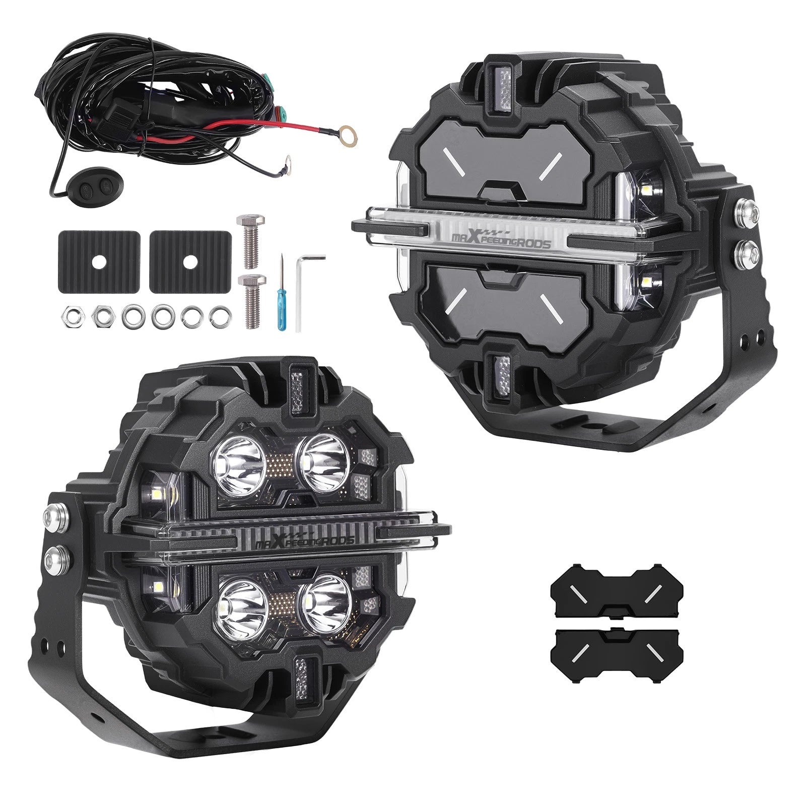 5" 212W LED Driving Lights Combo RGB DRL for ATV UTV 12V