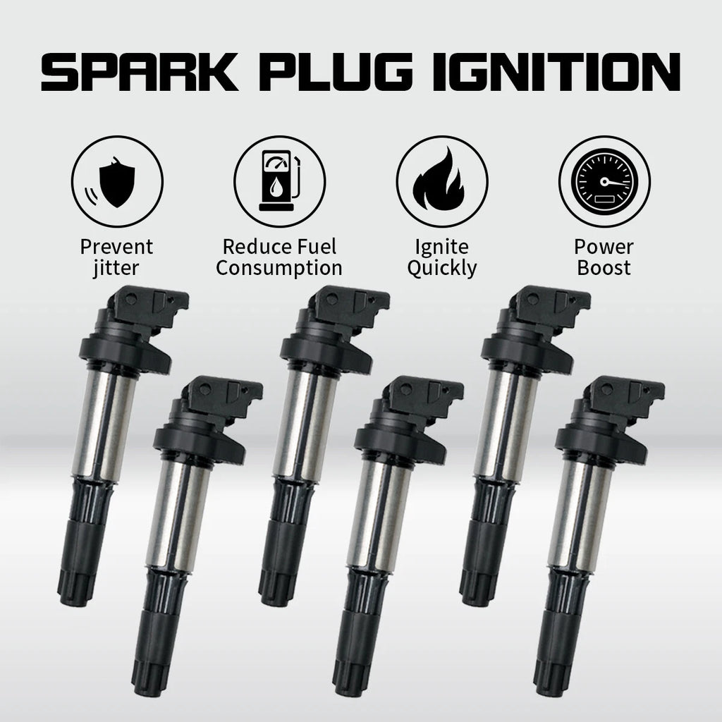 6X Ignition Coils Pack for BMW E53 E60 E63 E65 X5 545i 550i 745i (2000–2010)