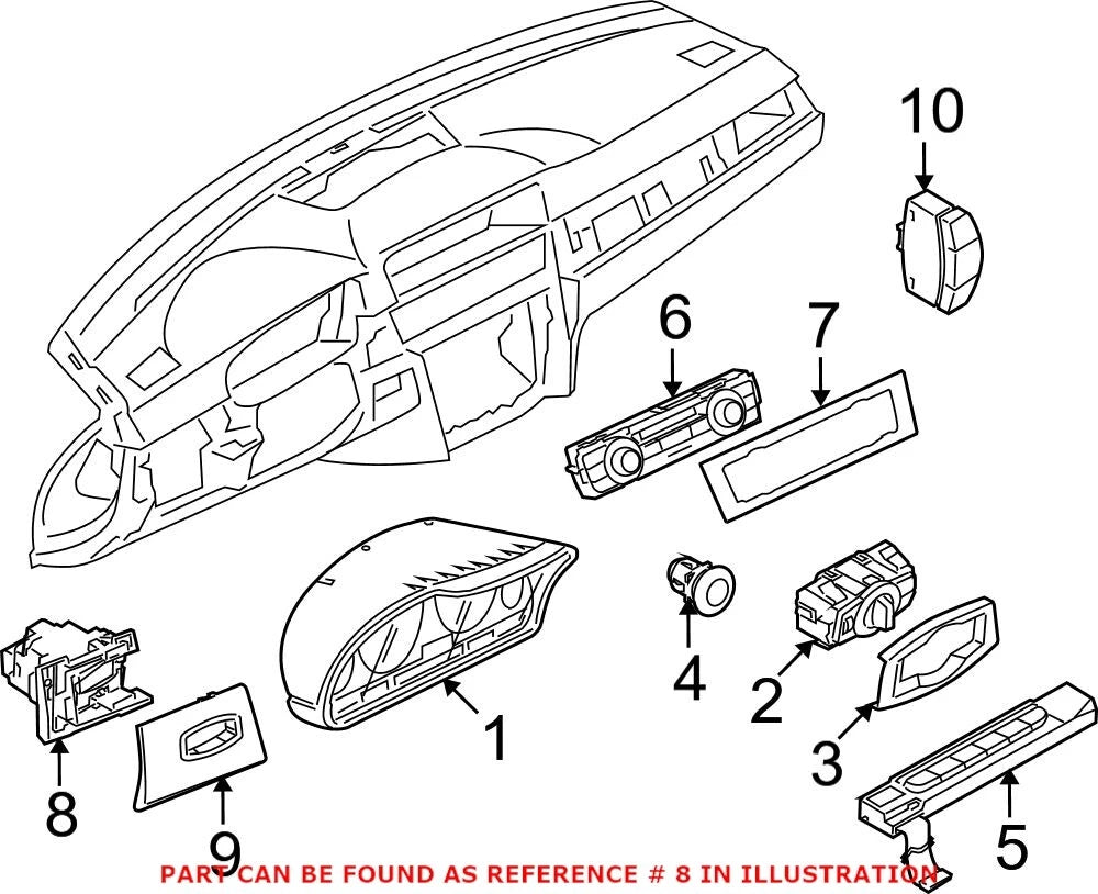 Ignition Lock Remote Key Holder for BMW E90 E91 E92 E93 (2006–2013)