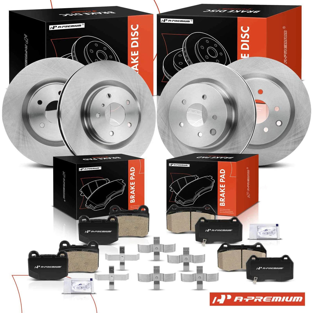 Set of 4 Disc Brake Rotors & Ceramic Pads for Nissan 350Z (2003–2009)
