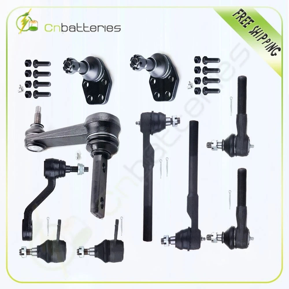 Suspension Set of 10 for 2000-2002 Dodge Ram 2500 3500 Pitman Idler Ball Joint Tie Rod