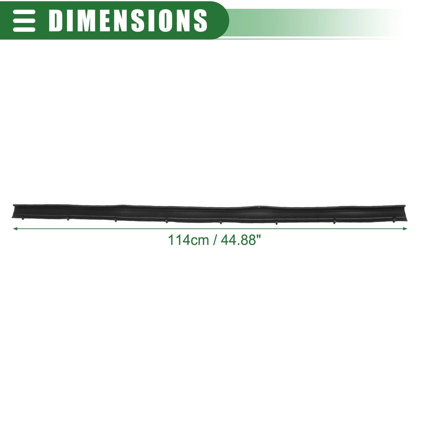 1 Pair Window Weatherstrip for Ford F-250 (1997–2007) No.F81Z2520758AA Black Rubber