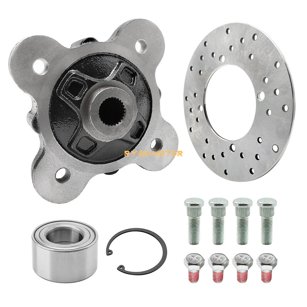 Brake Rotor Kit with Rear Wheel Hub Bearing Studs for Polaris Ranger 900 1000 XP (2013–2023)