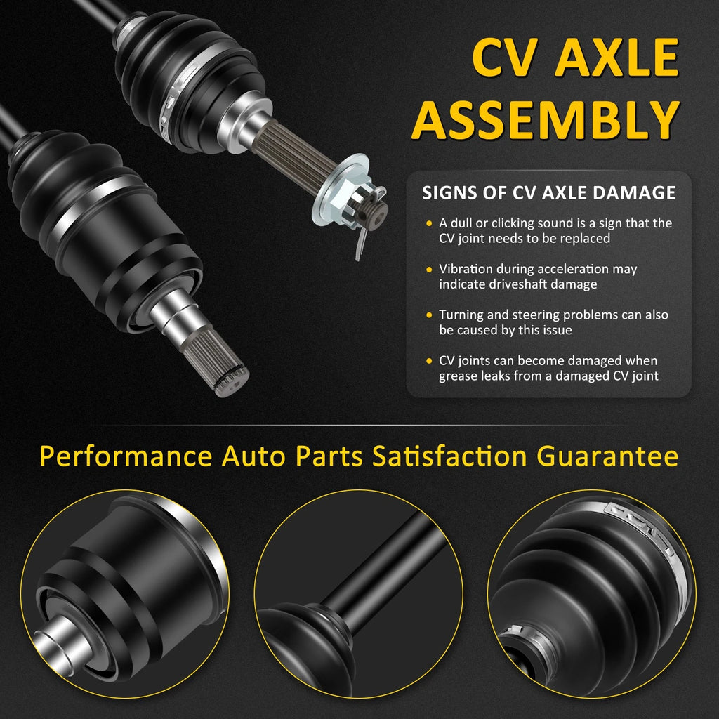 2X Front CV Axle Shaft Assembly for Suzuki King Quad 400 (2008–2021)