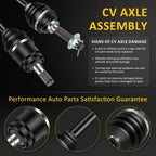 2X Front CV Axle Shaft Assembly for Suzuki King Quad 400 (2008–2021)