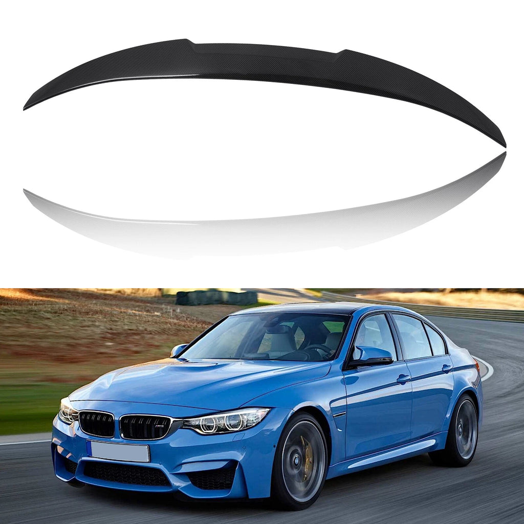 M4 Style Carbon Fiber Rear Trunk Spoiler for BMW 3 Series F30 F80 (2012–2019)