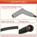 6X Spark Plug Wire Ignition Coil Cable No. 1U2Z12259BA for Ford Mustang 