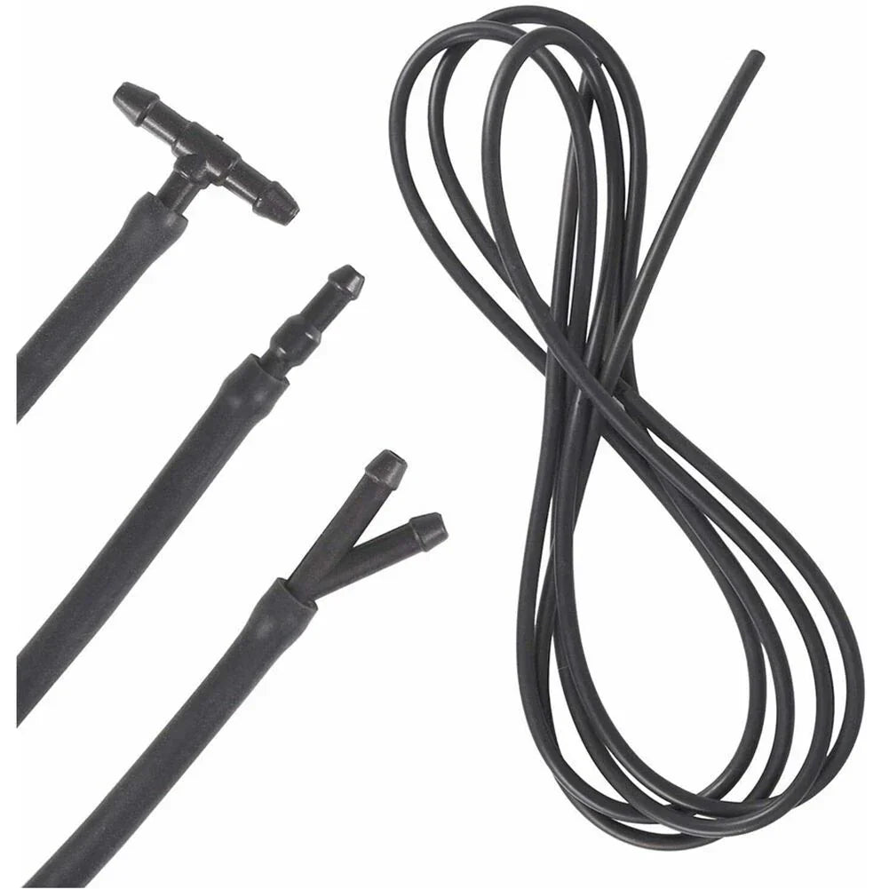 Windshield Wiper Washer Nozzle Hose Kit 4m 12 Connector Black/White