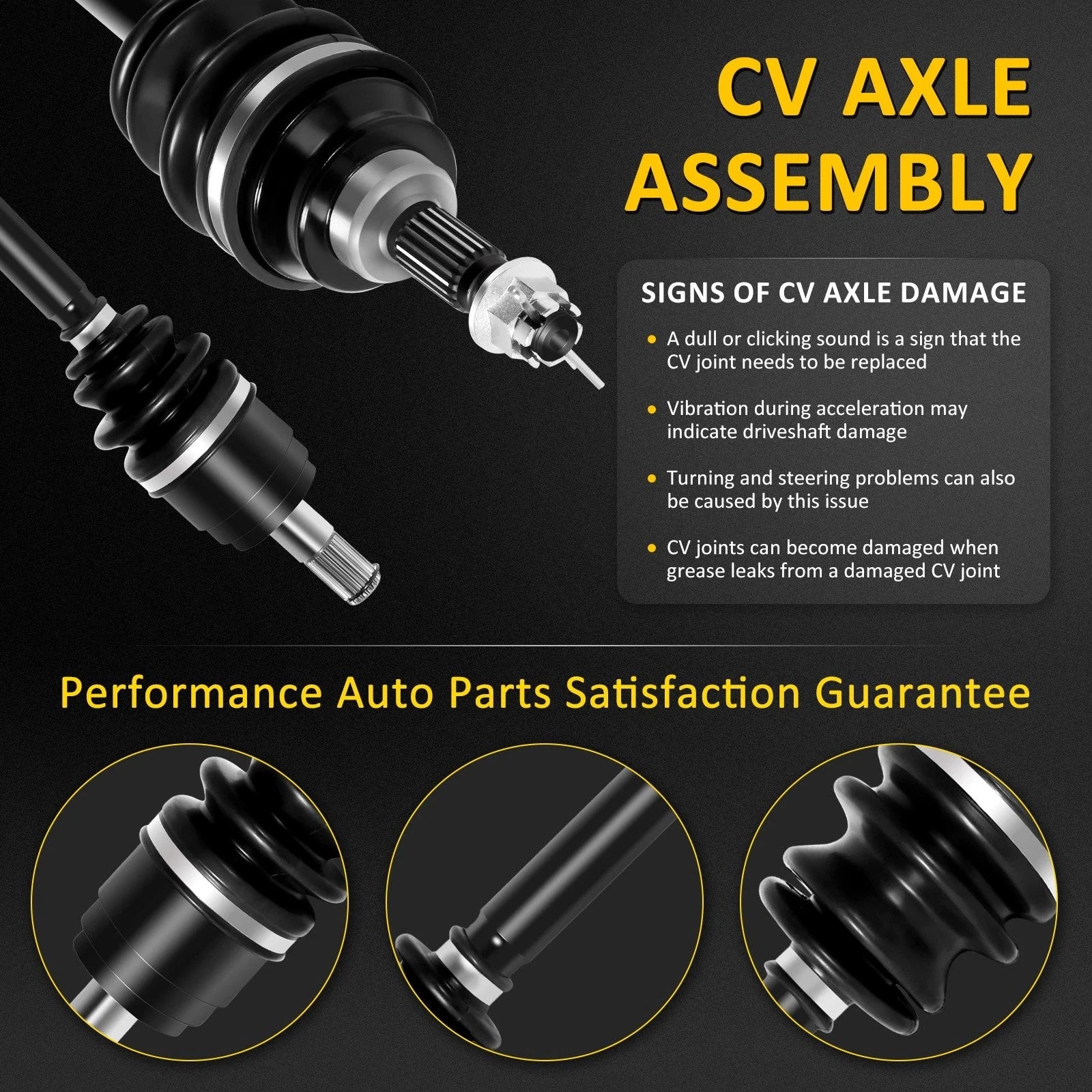 CV Axle Shaft for Honda Foreman 500, Rincon 680 (2007–2009)