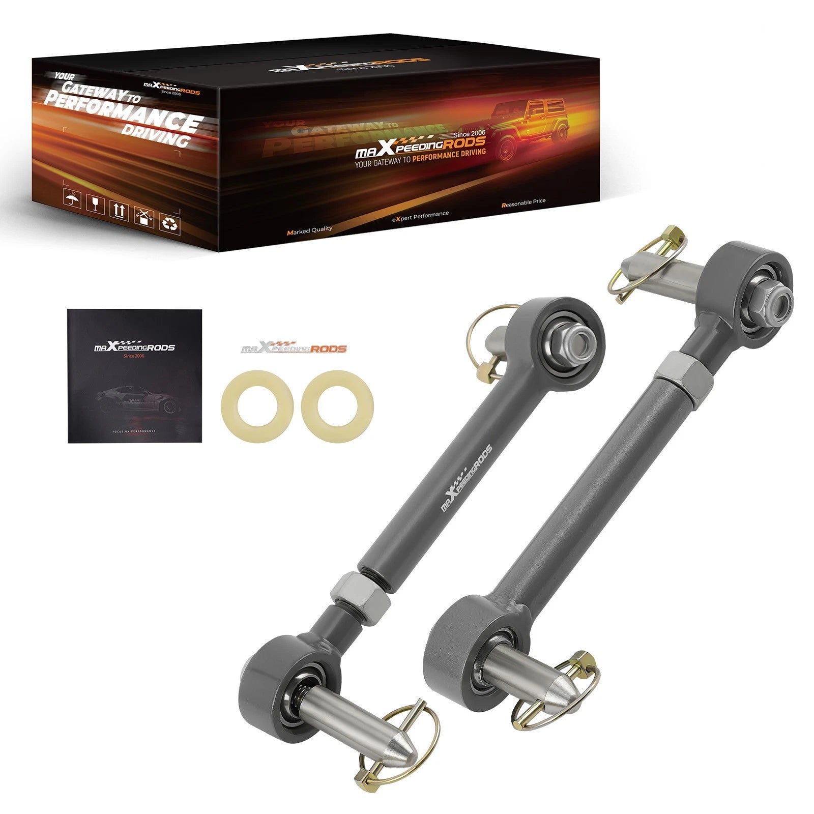 2.5-6" Front Sway Bar Link for Jeep Wrangler JK (2007–2018)