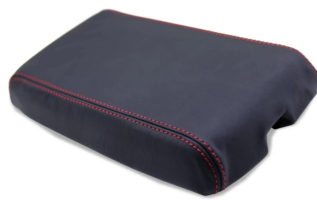 Leather Synthetic Console Center Armrest Cover for Camaro (1982–1992) Red Stitch