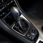 2PCS Real Carbon Fiber Gear Shift Panel Decals for Infiniti Q50 (2014-2024)