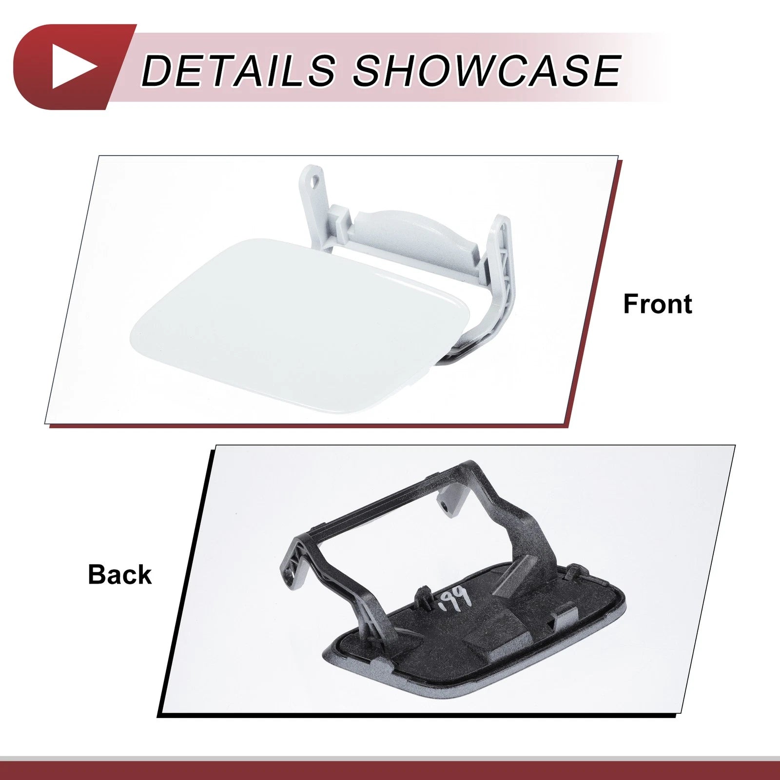 Front Left Washer Nozzle Cover Cap for Audi Q5 (2013–2017) 1 Pcs, White
