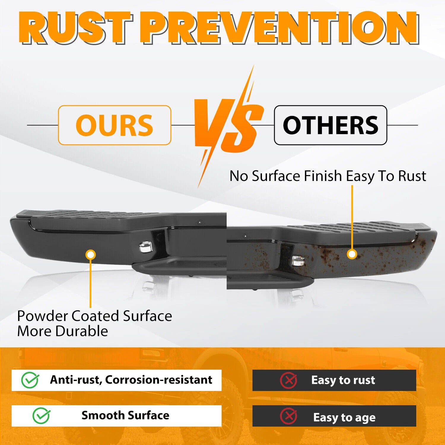Rear Bumper Assembly for Nissan Frontier (1998–2004) Steel