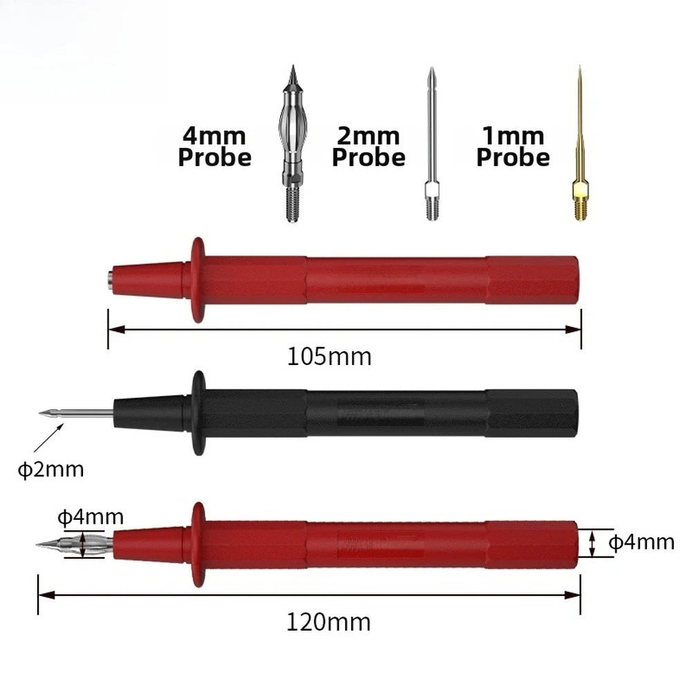 Test Probes for Multimeter with 4mm Banana Connectors and 1mm 2mm Tips