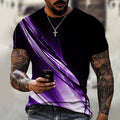 Casual T-Shirt for Summer Activities (Men's, Breathable, 3D Print)