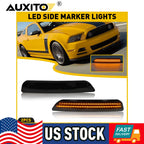 Smoked LED Front Bumper Side Marker Lights for Ford Mustang (2010–2014)