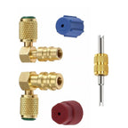 AC R12 to R134A Adapter Kit for Universal Vehicles (90 Degree Brass)