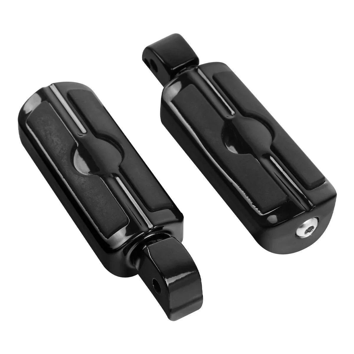 Black Passenger Footpegs for Harley Softail Deluxe Fat Bob (2018-2025)
