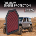 Replacement Air Filter for Jeep Wrangler (2007–2018)
