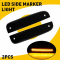 2X Smoked Amber LED Front Side Marker Lights for Jeep Cherokee (1997–2001) CH2551118
