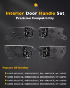 Set of 4 Interior Door Handles for Hyundai Sonata (2008-2010)