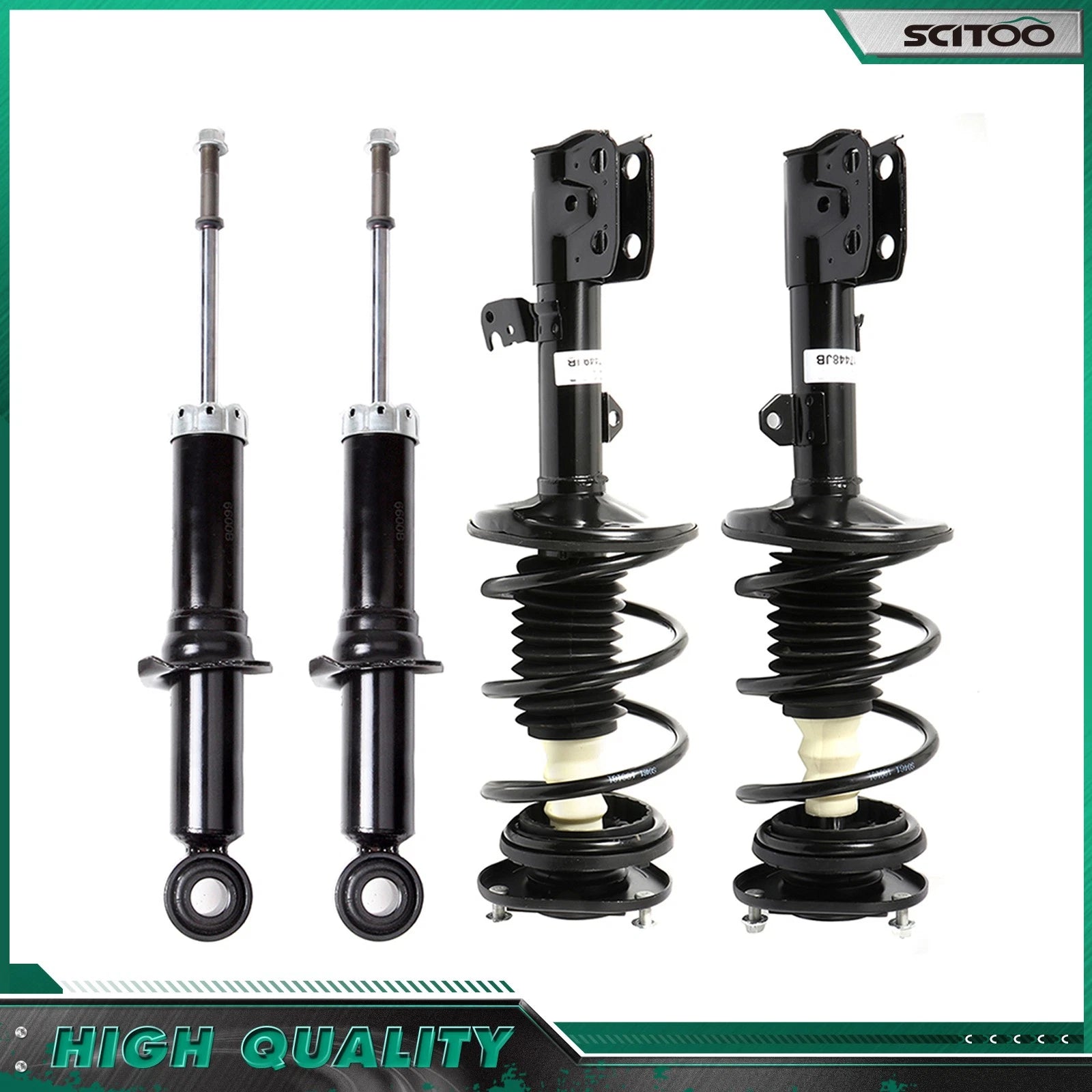 Front Struts w/ Coil Spring & Rear Shocks for Toyota Matrix (2011–2013)